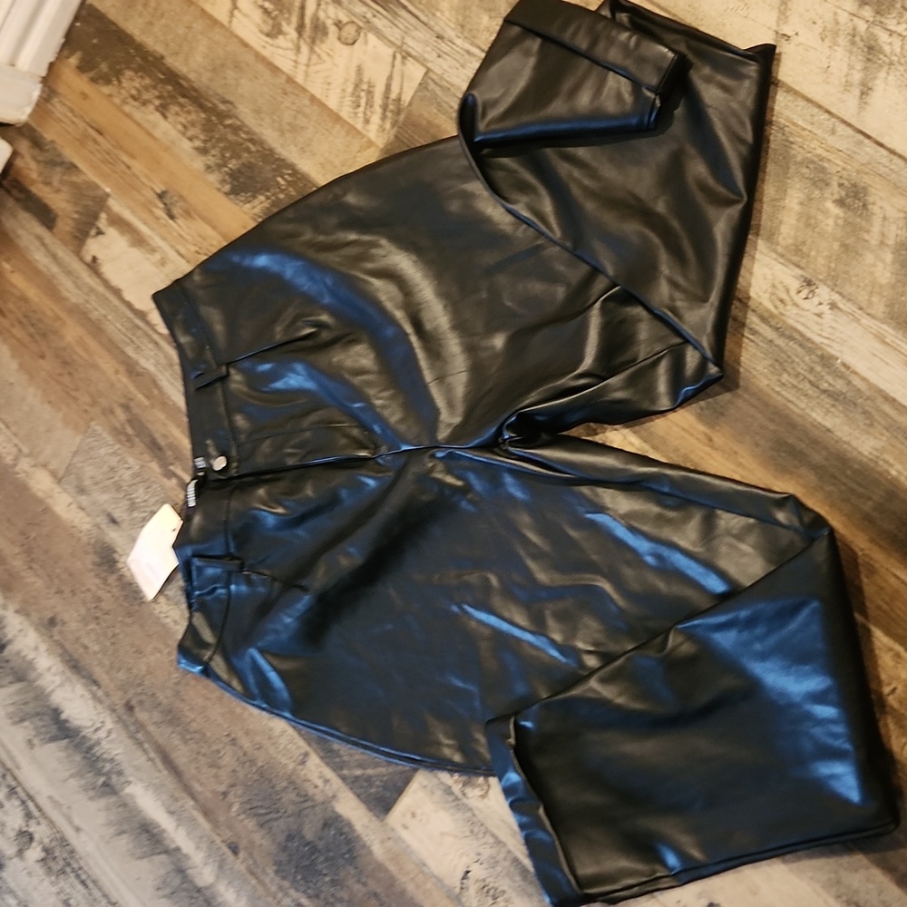 Leather like pants